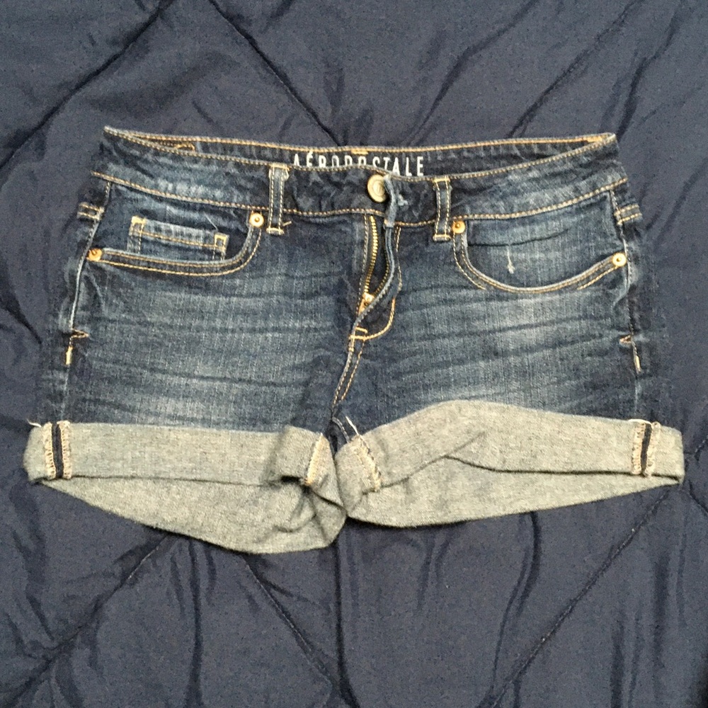 Aeropostale Women's Dark Blue Jean Shorts